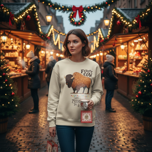 Fluffy Cow Christmas Sweatshirt