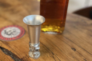 Metal Skull Shot Glass - Silver