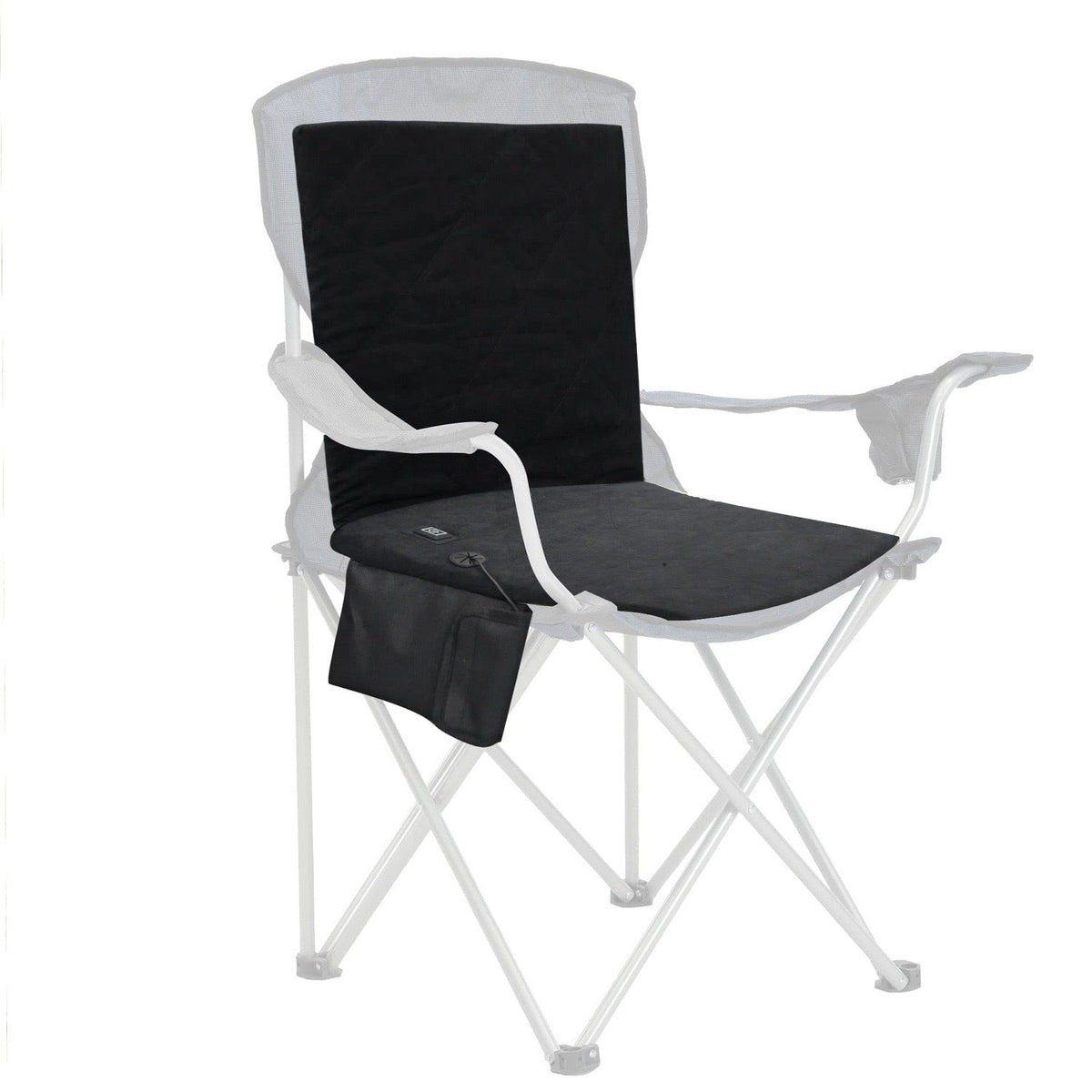 LITEGUEST Heated Outdoor Seat Cushion with Backrest – Warm for Camping